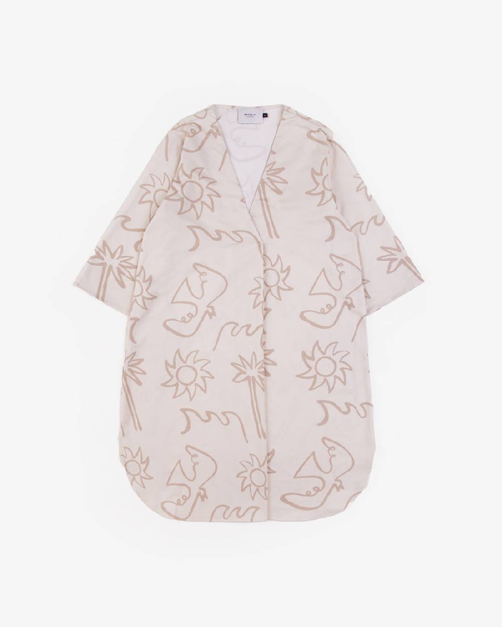 Rotholz Beachside Kaftan Kleid Off-White Weihnachtsangebot