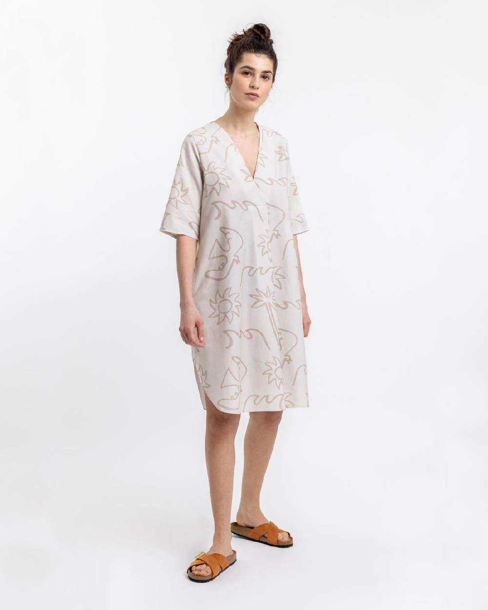 Rotholz Beachside Kaftan Kleid Off-White Weihnachtsangebot