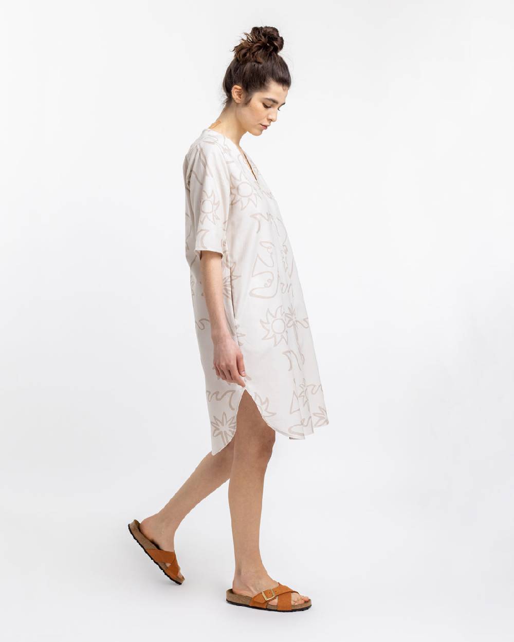 Rotholz Beachside Kaftan Kleid Off-White Weihnachtsangebot