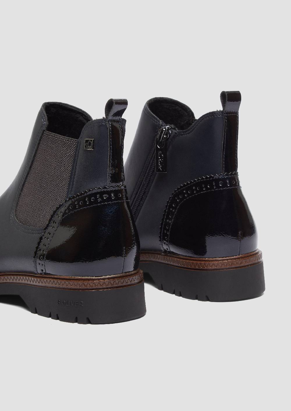 S.Oliver Chelsea Boots in Leder-Optik Schlussverkauf
