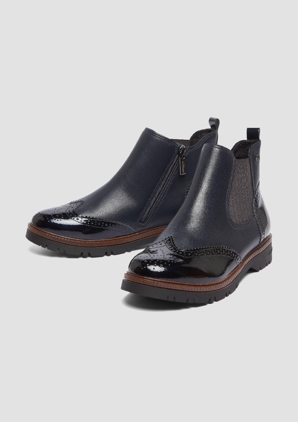 S.Oliver Chelsea Boots in Leder-Optik Schlussverkauf