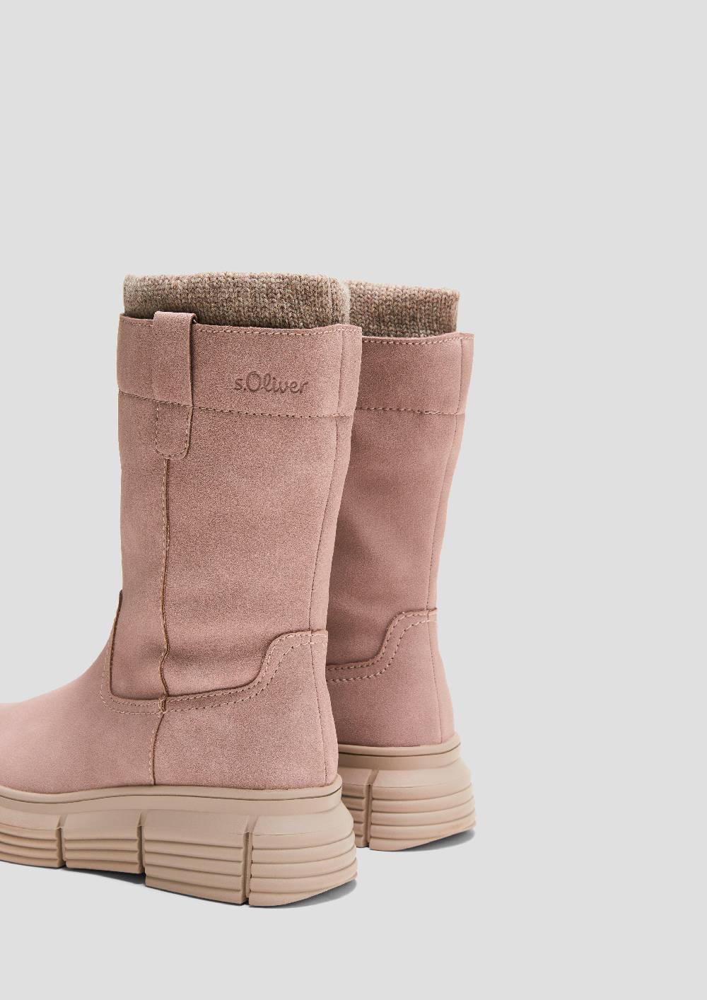 S.Oliver Stiefel in Veloursleder-Optik Große Rabatte