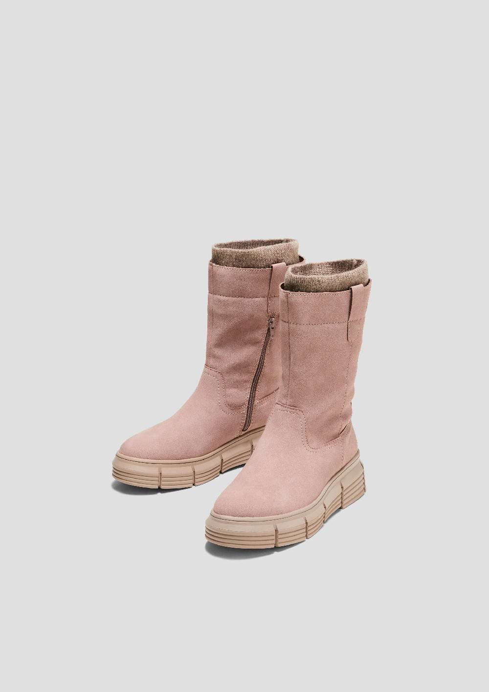 S.Oliver Stiefel in Veloursleder-Optik Große Rabatte