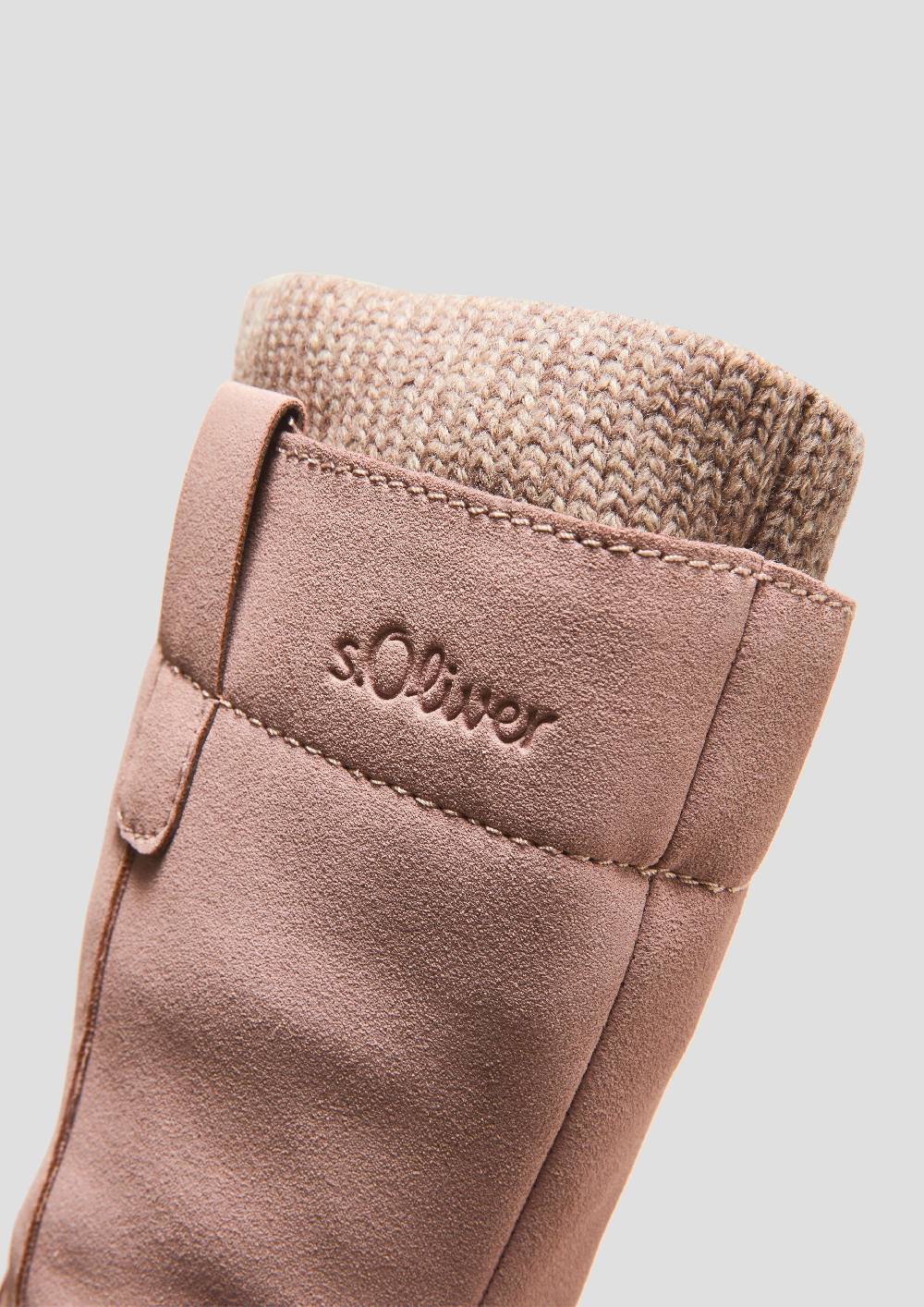 S.Oliver Stiefel in Veloursleder-Optik Große Rabatte