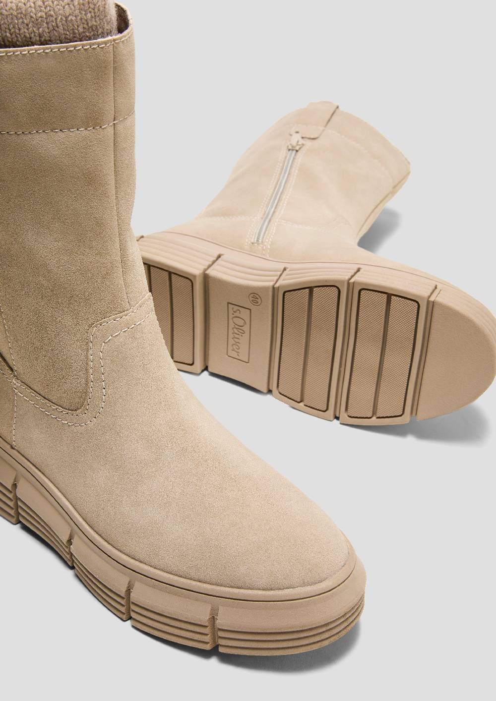 S.Oliver Stiefel in Veloursleder-Optik Neuheiten