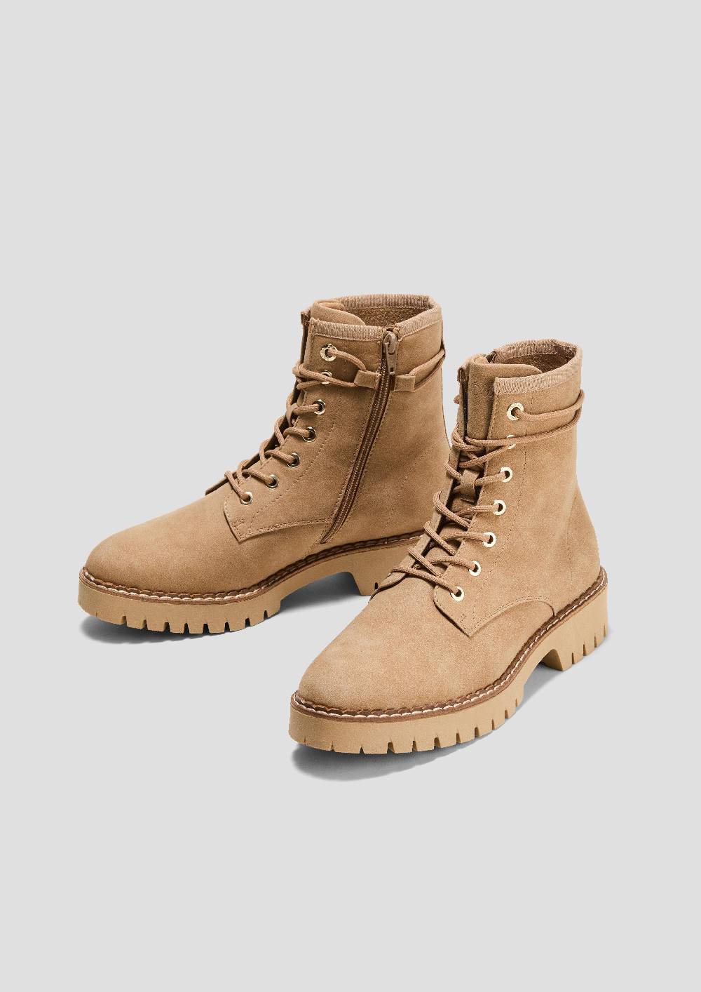 S.Oliver Schnürstiefel in Leder-Optik Kostenloser Versand international