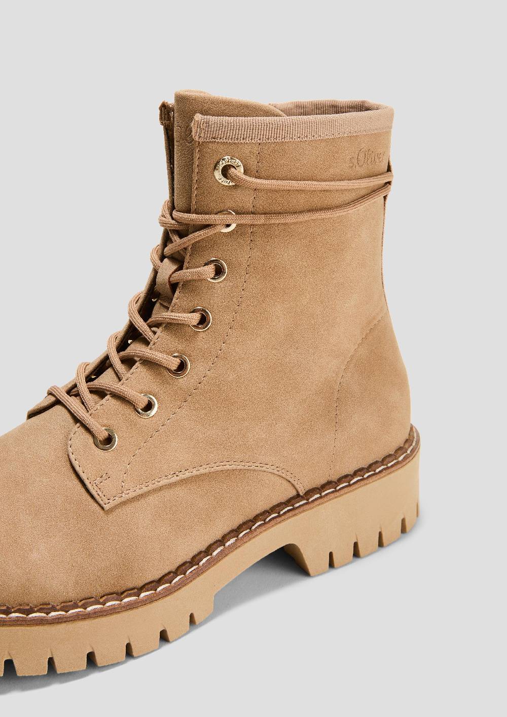 S.Oliver Schnürstiefel in Leder-Optik Kostenloser Versand international