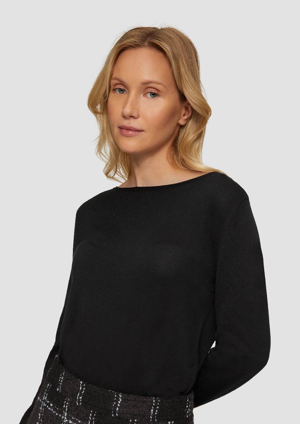 S.Oliver Leichter Feinstrickpullover mit Rollkante Begrenzt auf 3 Tage