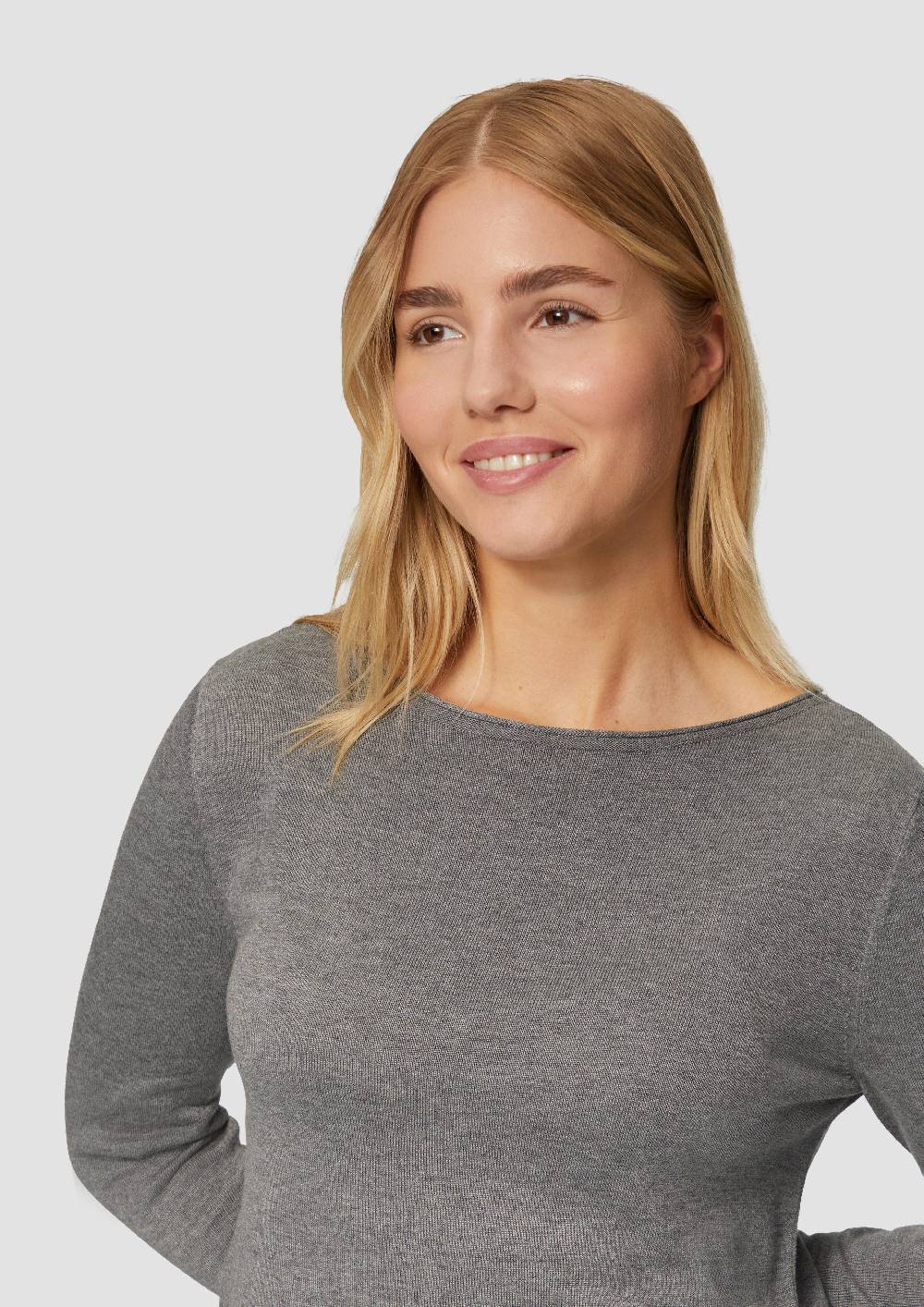 S.Oliver Leichter Feinstrickpullover mit Rollkante Speichern exportieren