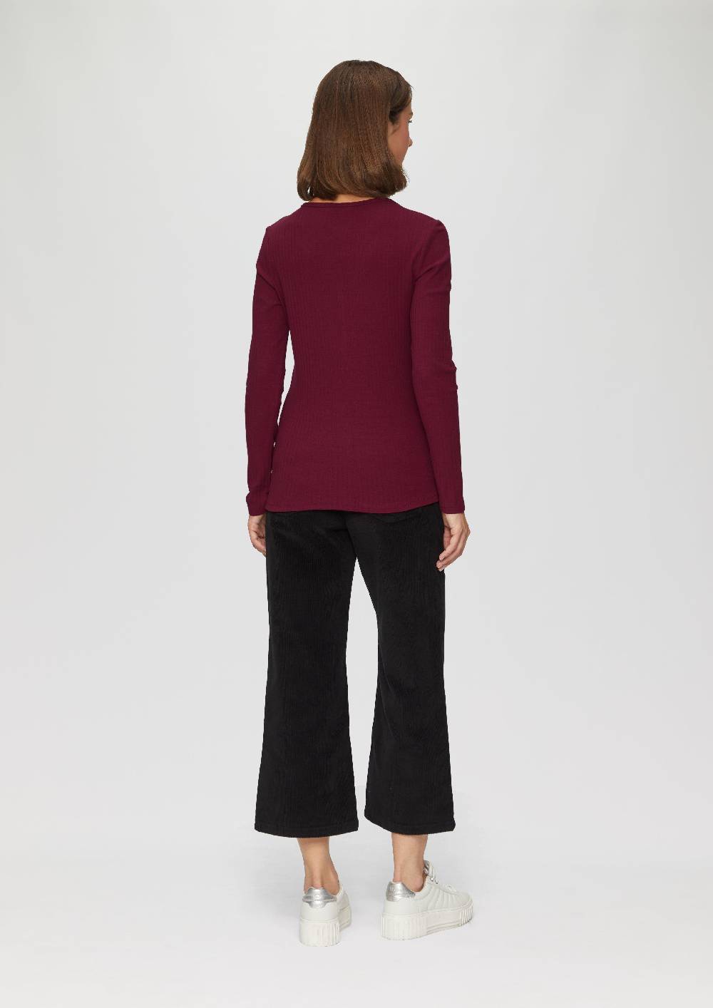 S.Oliver Stretchiges Longsleeve mit Henleyausschnitt Angebote
