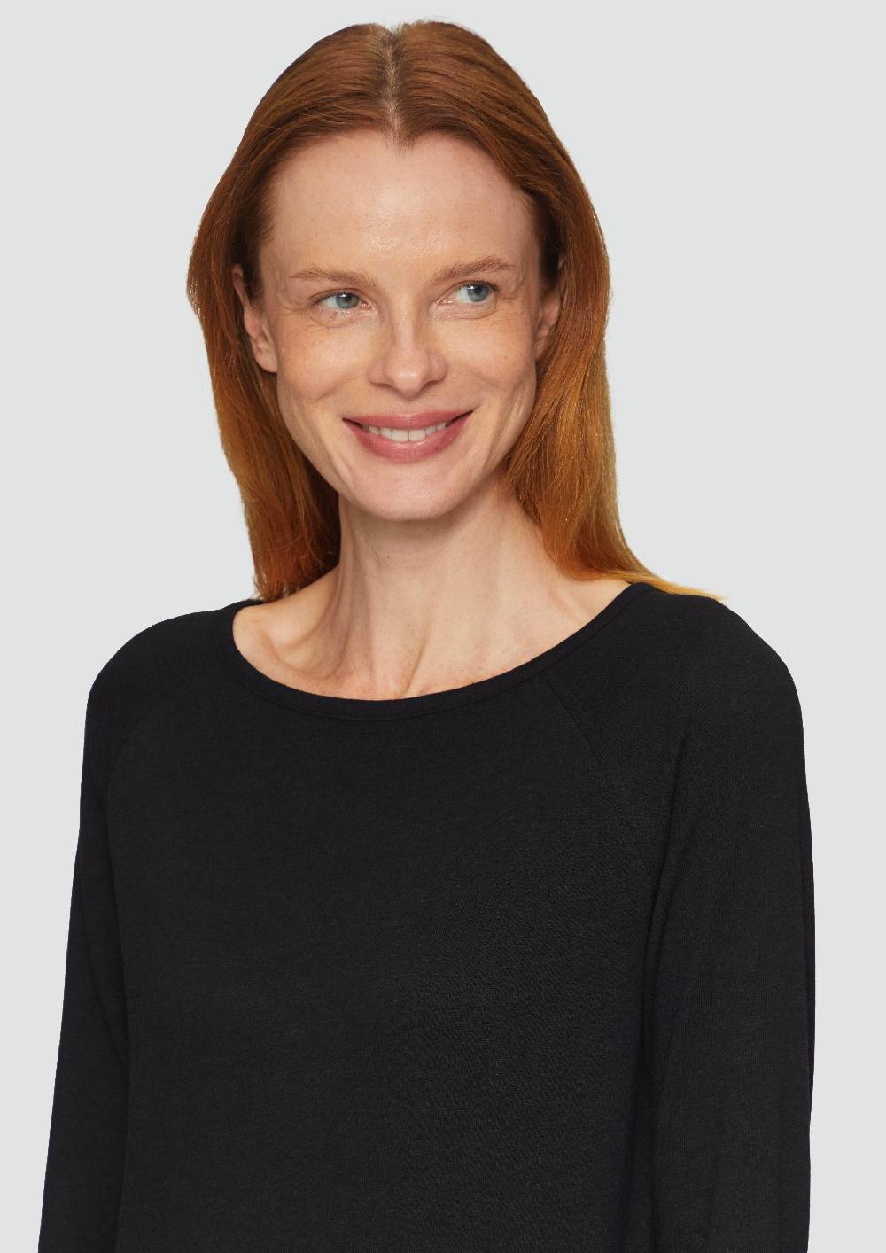 S.Oliver Langarmshirt mit Flammgarnstruktur und Raglanärmeln im Angebot
