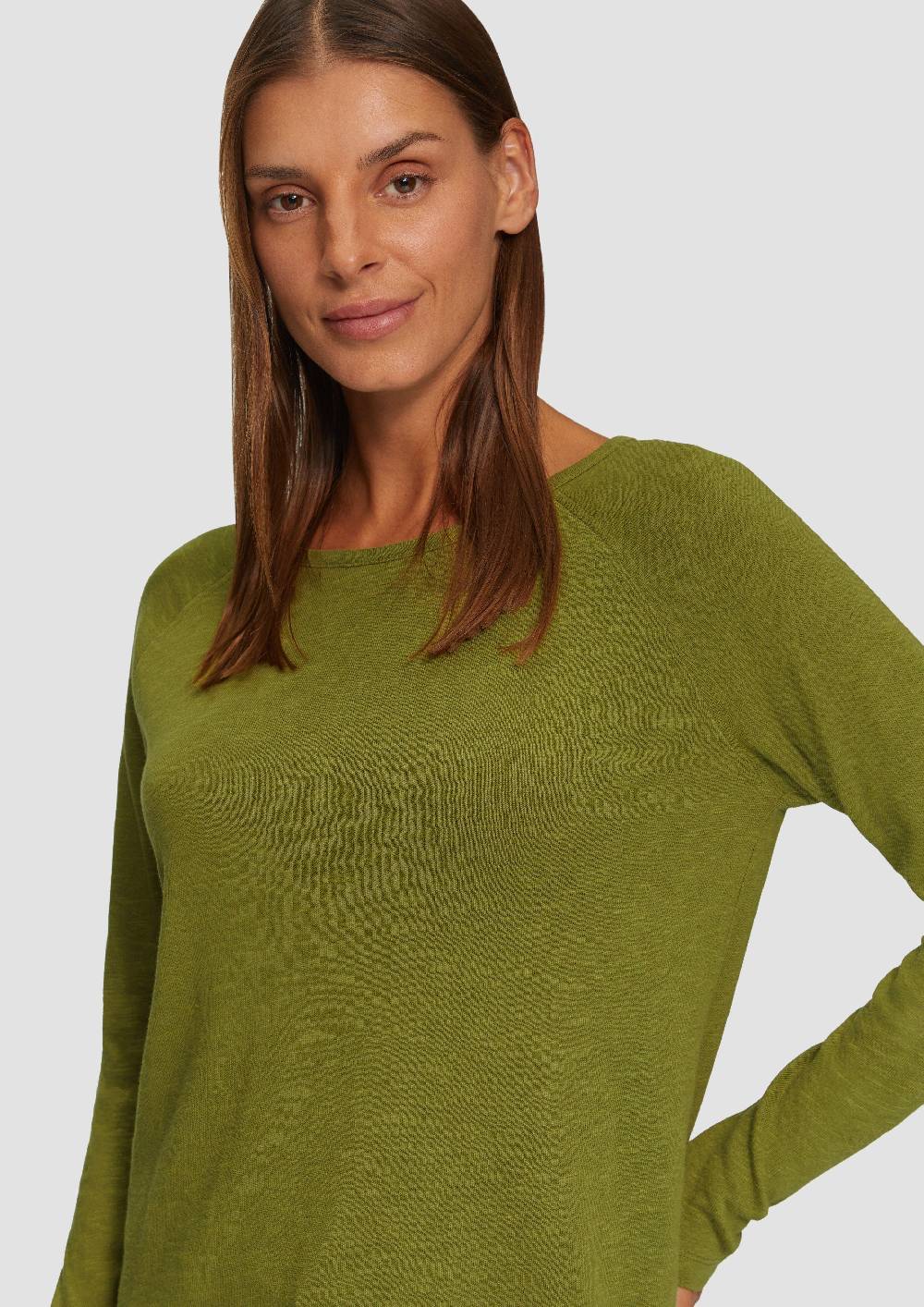 S.Oliver Langarmshirt mit Flammgarnstruktur und Raglanärmeln Günstiger Verkauf