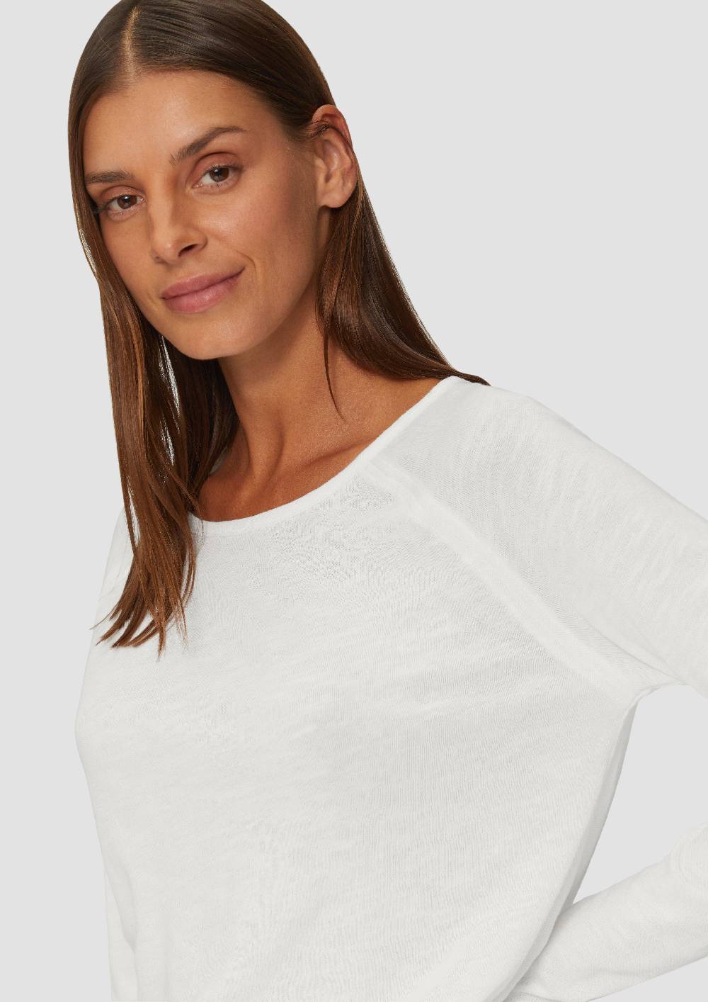S.Oliver Langarmshirt mit Flammgarnstruktur und Raglanärmeln Fabrikverkauf