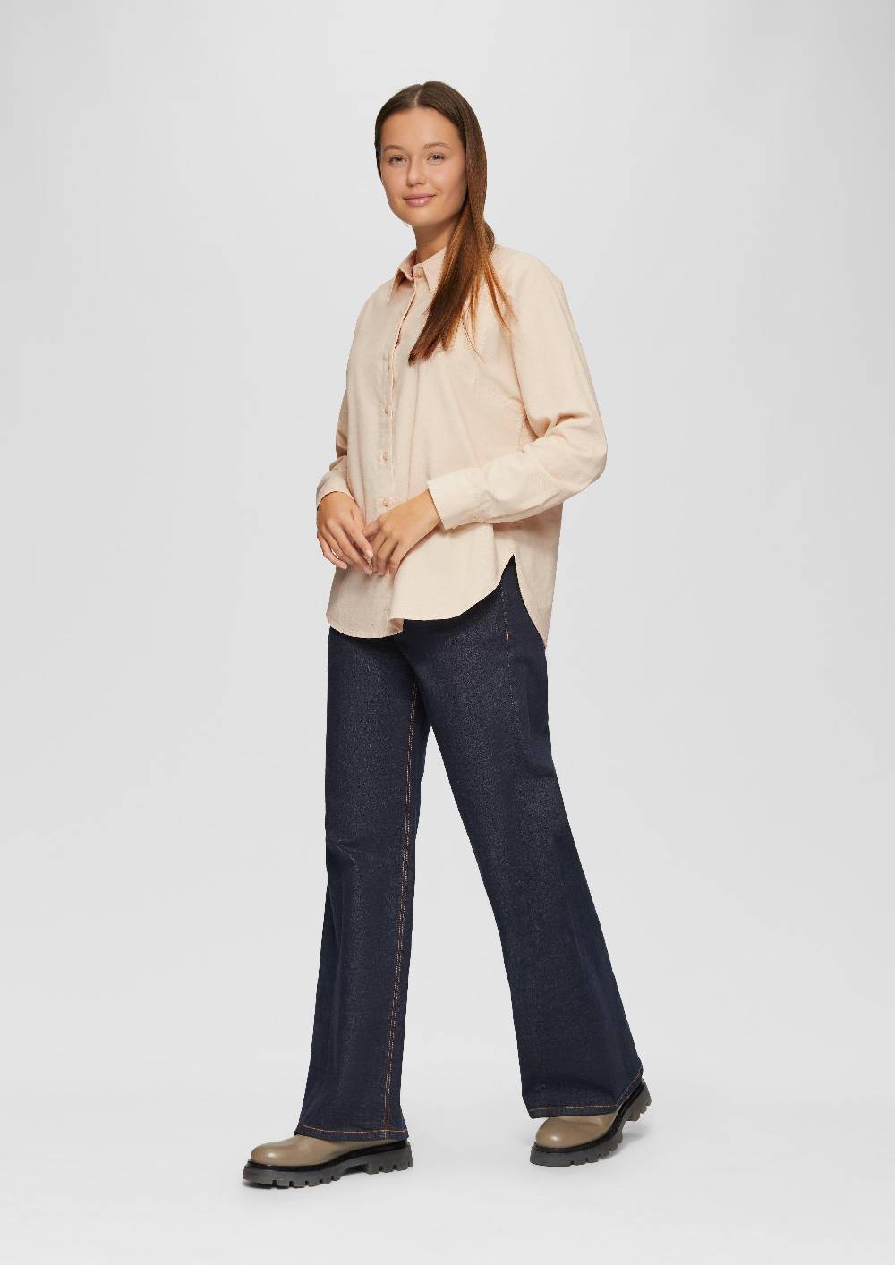 S.Oliver Cordbluse im Relaxed Fit mit Naht-Details Fabrik Onlineshop