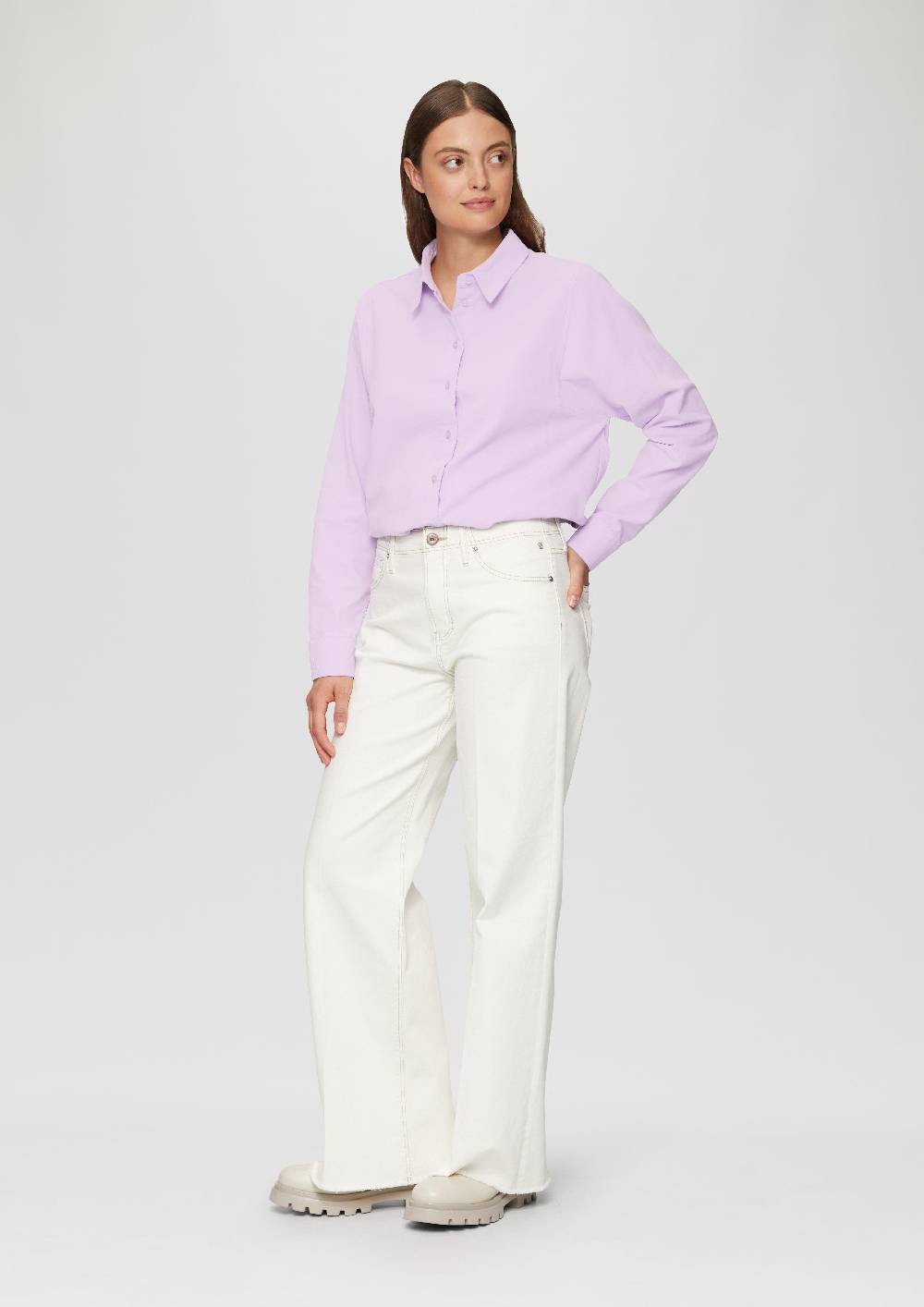 S.Oliver Cordbluse im Relaxed Fit mit Naht-Details Fabrikpreis