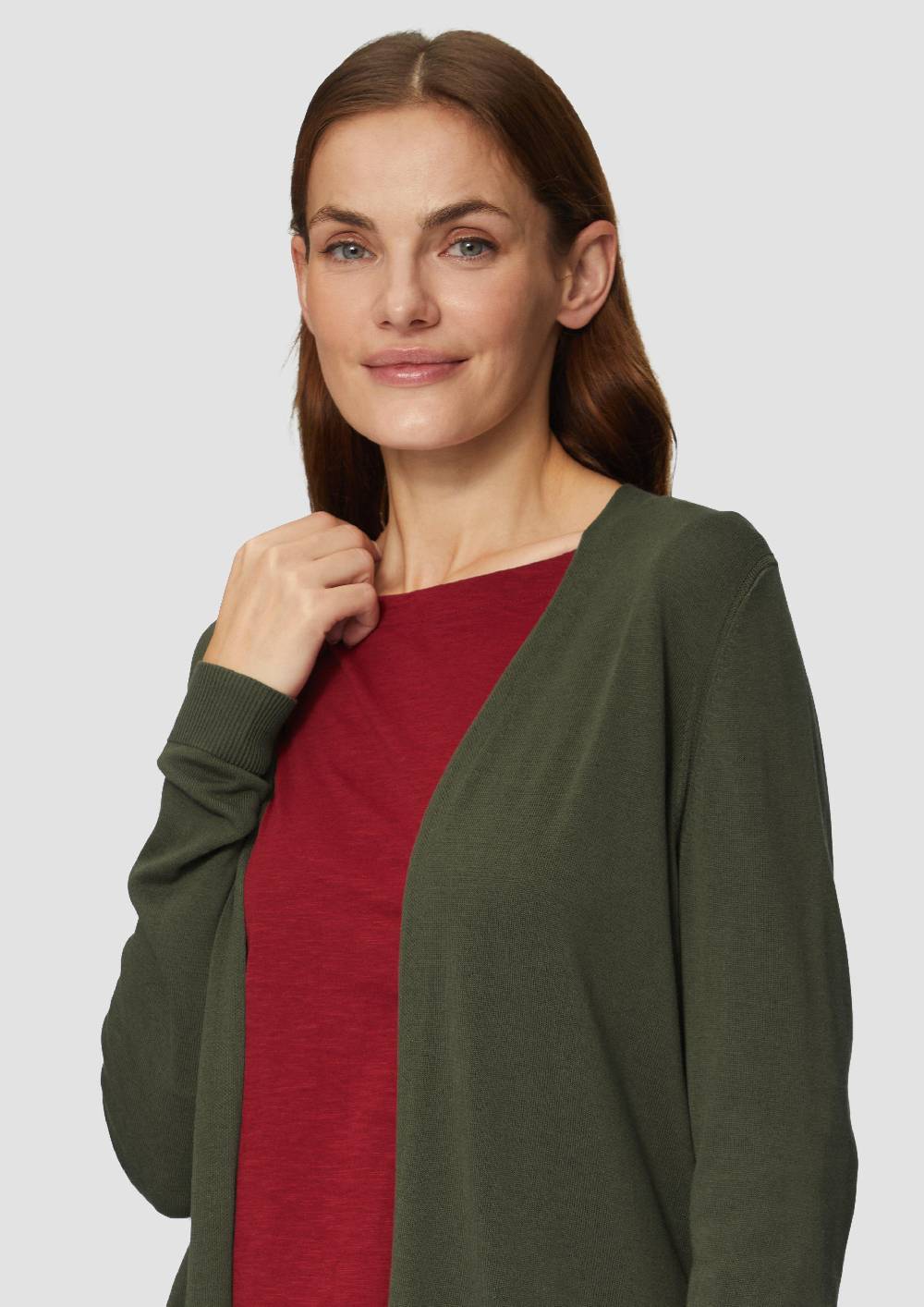 S.Oliver Cardigan aus Viskose-Baumwollmix Preisnachlass