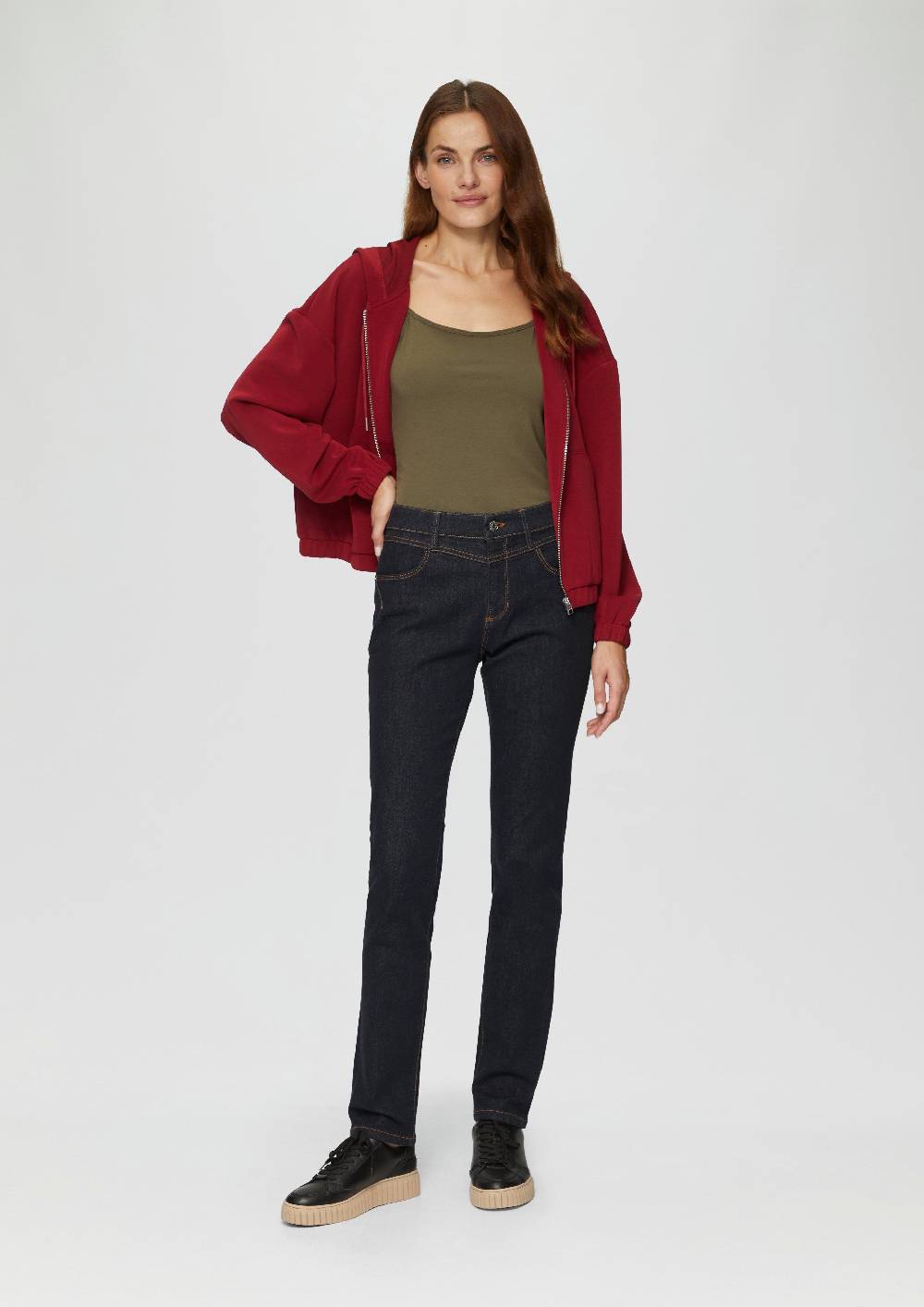 S.Oliver Jeans Betsy / Slim Fit / Mid Rise / Slim Leg / Rinsed Washed Muttertagsangebot