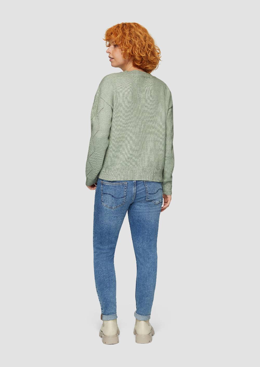 S.Oliver Pullover aus Viskosemix mit Ajour-Muster Vatertagsangebot