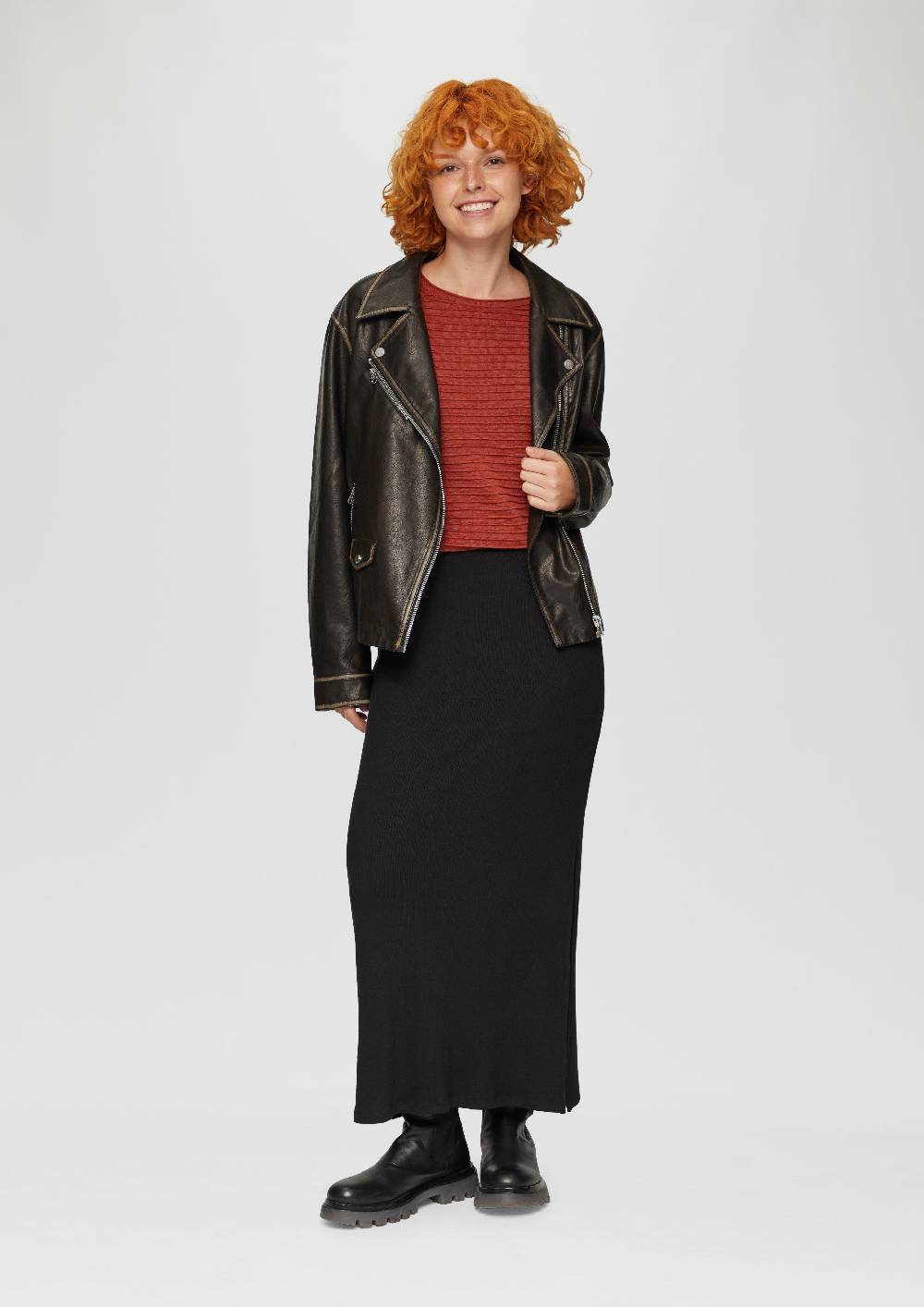 S.Oliver Pullover mit Strukturmuster aus Viskosemix Valentinstagsangebot