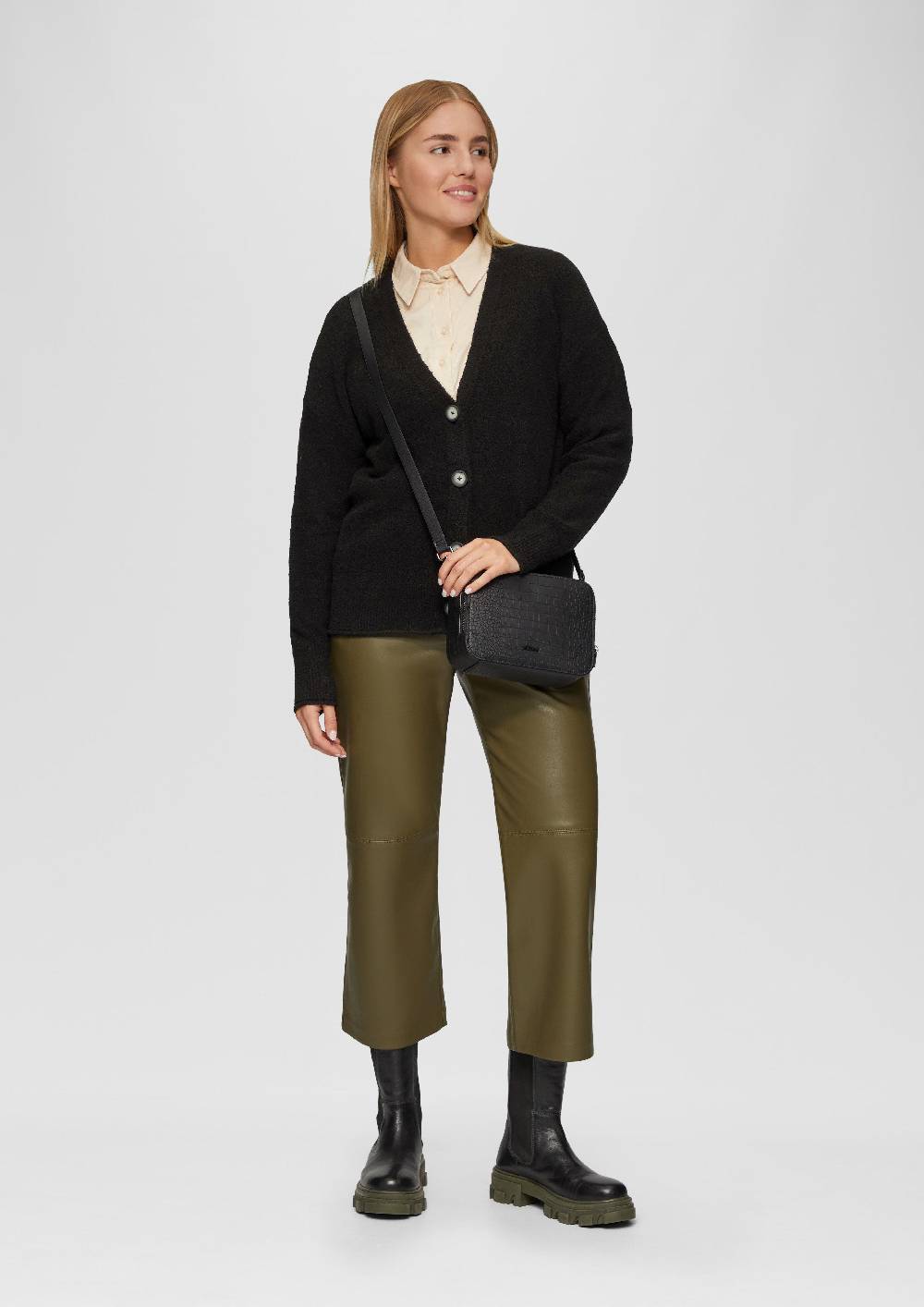 S.Oliver Strickjacke aus Baumwoll-Bouclé Heißer Verkauf