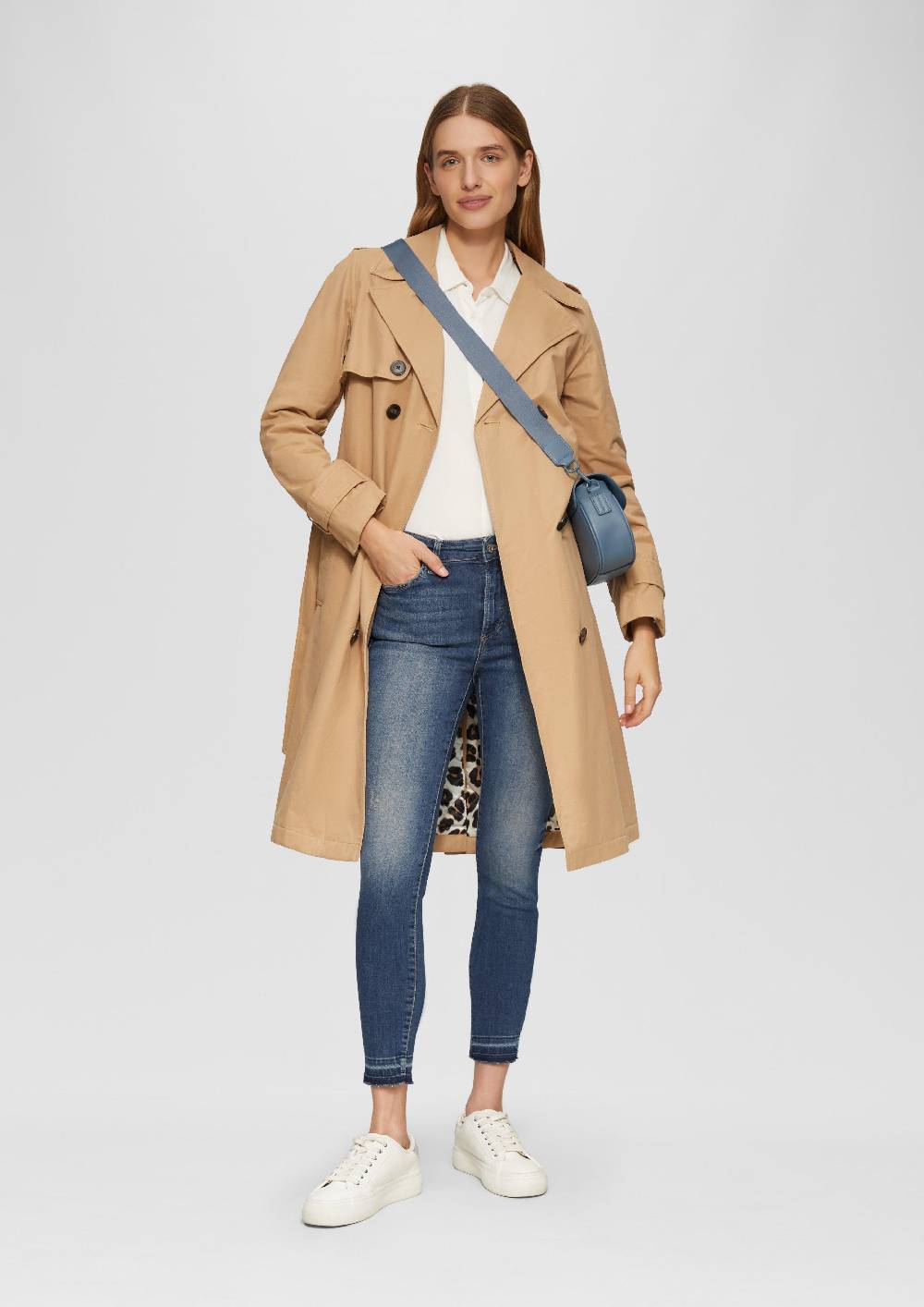S.Oliver Cropped Jeans Izabell / Skinny Fit / Mid Rise / Skinny Leg / mit offenem Saum Blitzangebot