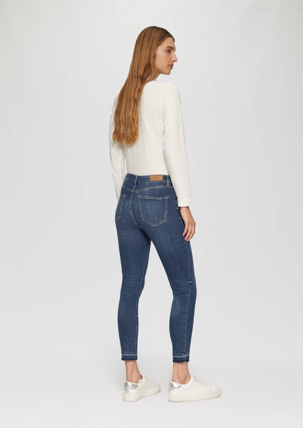 S.Oliver Cropped Jeans Izabell / Skinny Fit / Mid Rise / Skinny Leg / mit offenem Saum Blitzangebot