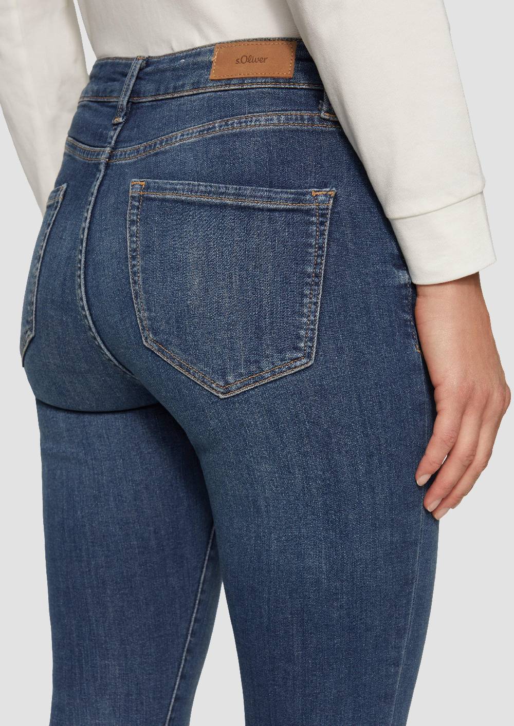 S.Oliver Cropped Jeans Izabell / Skinny Fit / Mid Rise / Skinny Leg / mit offenem Saum Blitzangebot