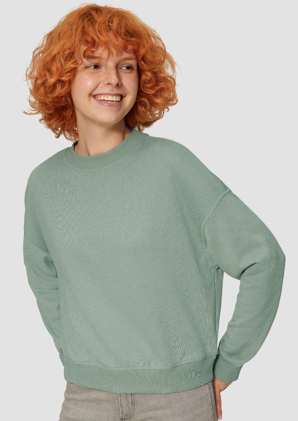S.Oliver Lockeres Sweatshirt mit überschnittener Schulter Saisonale Angebote