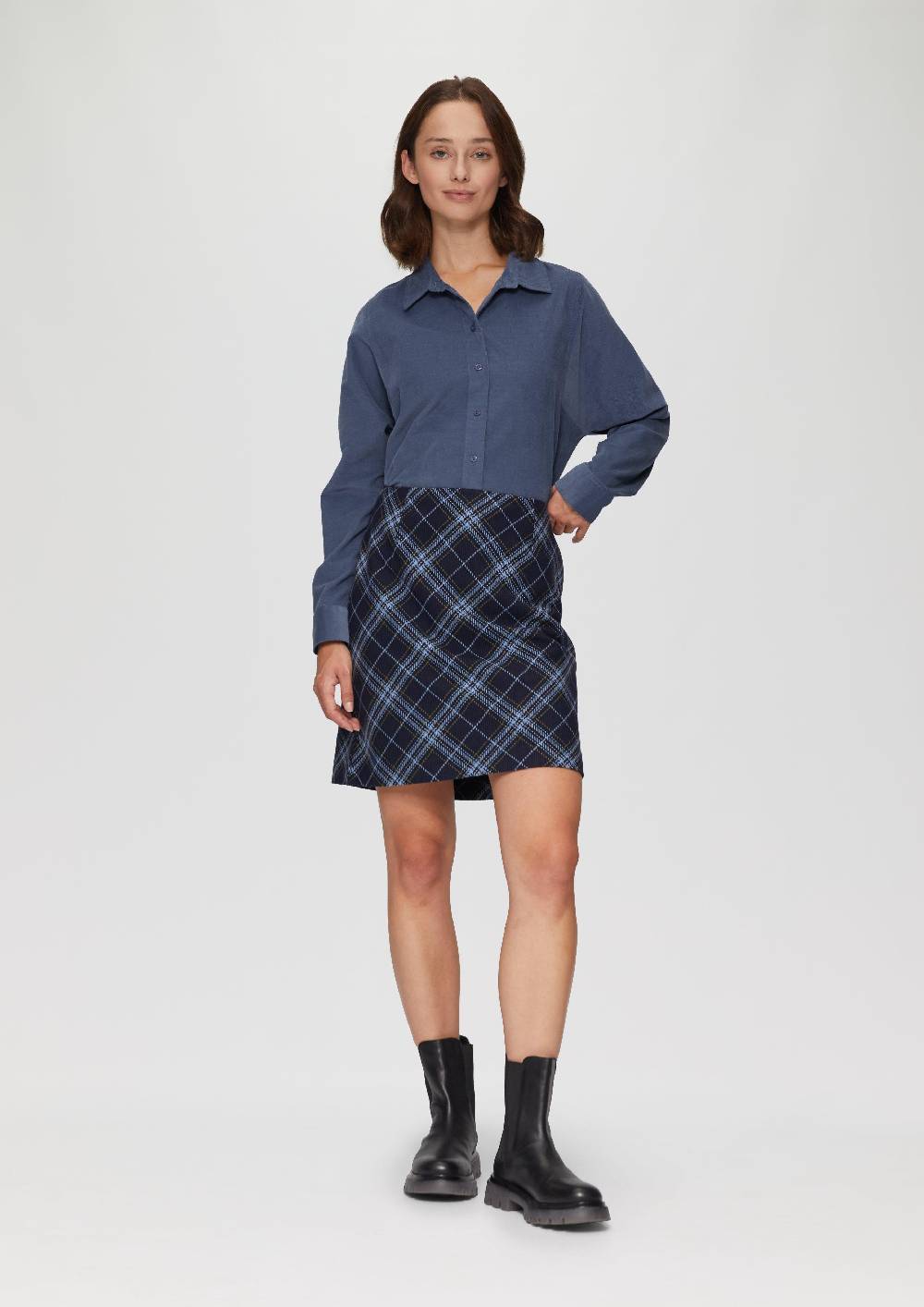 S.Oliver Cordbluse im Relaxed Fit mit Naht-Details VIP-Rabatte