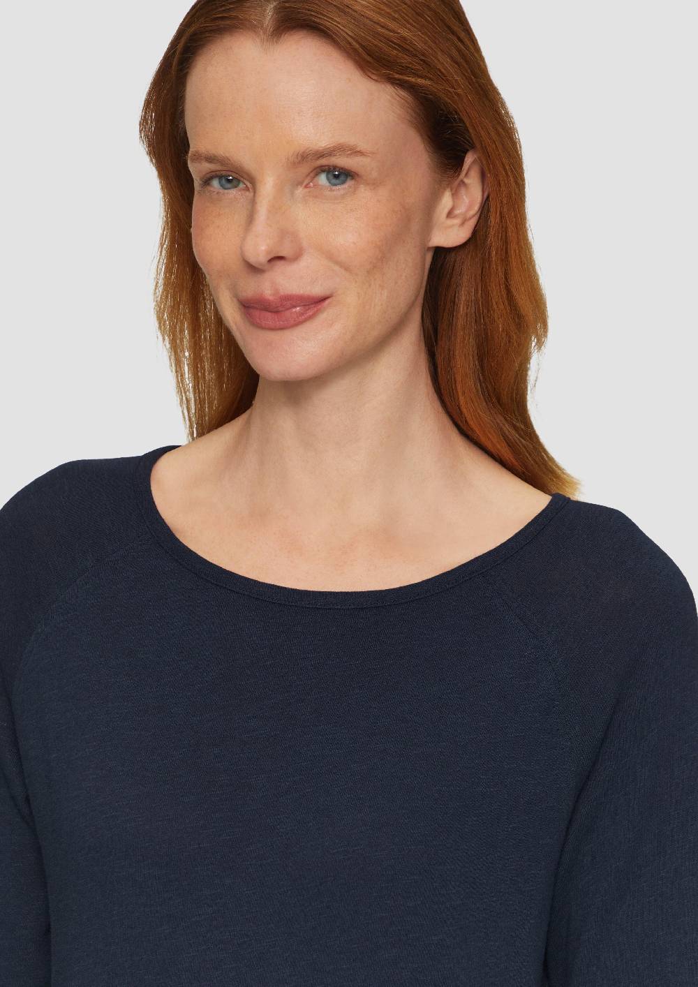 S.Oliver Langarmshirt mit Flammgarnstruktur und Raglanärmeln Zeitbegrenzte Promotion