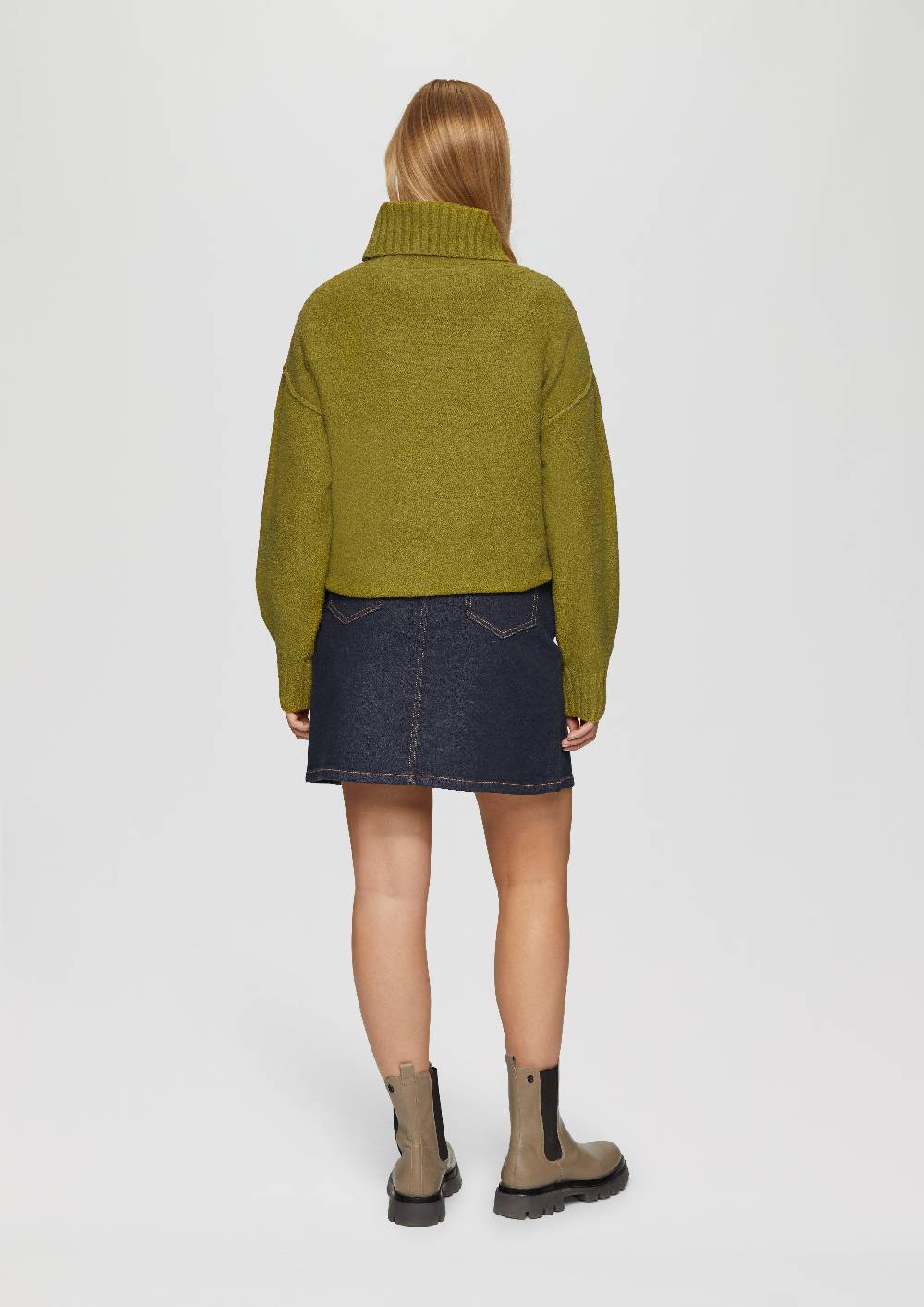 S.Oliver Weicher Rollkragenpullover aus Baumwoll-Bouclé Bis zu 50% Rabatt