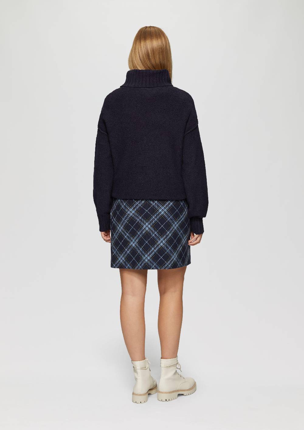 S.Oliver Weicher Rollkragenpullover aus Baumwoll-Bouclé Bis zu 60% Rabatt