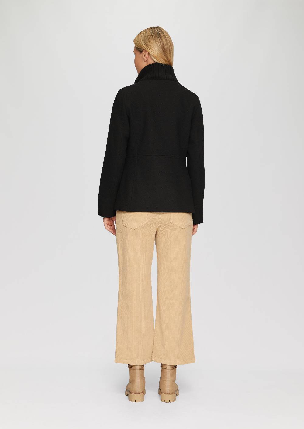 S.Oliver Twilljacke mit Strick-Stehkragen und Eingrifftaschen Riesige Rabatte