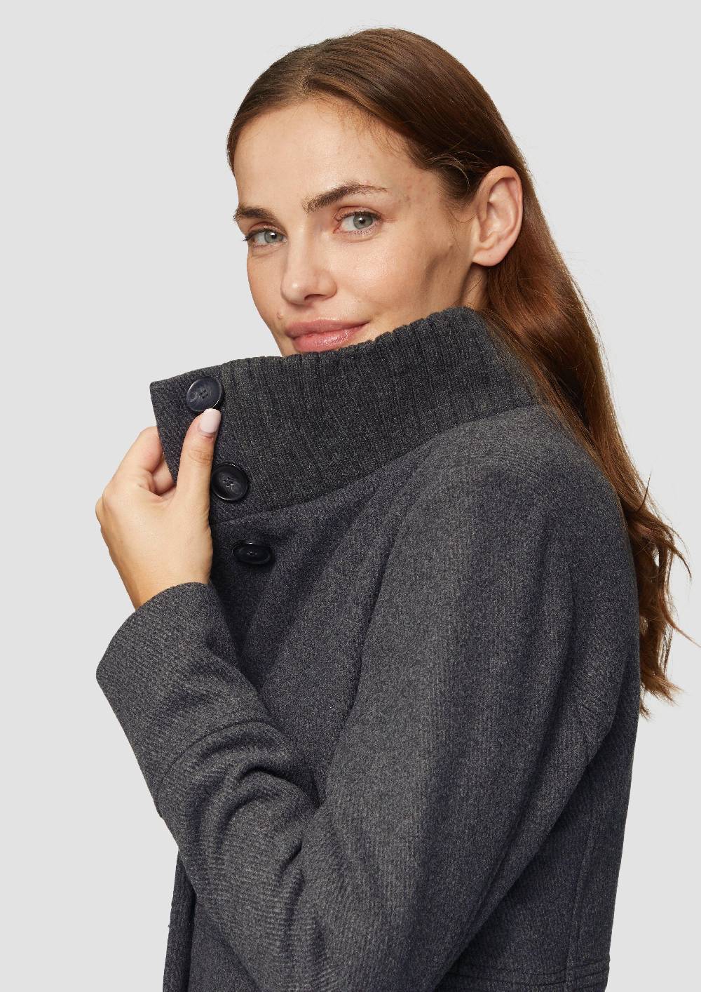 S.Oliver Twilljacke mit Strick-Stehkragen und Eingrifftaschen 50% Rabatt mit kostenlosem Versand