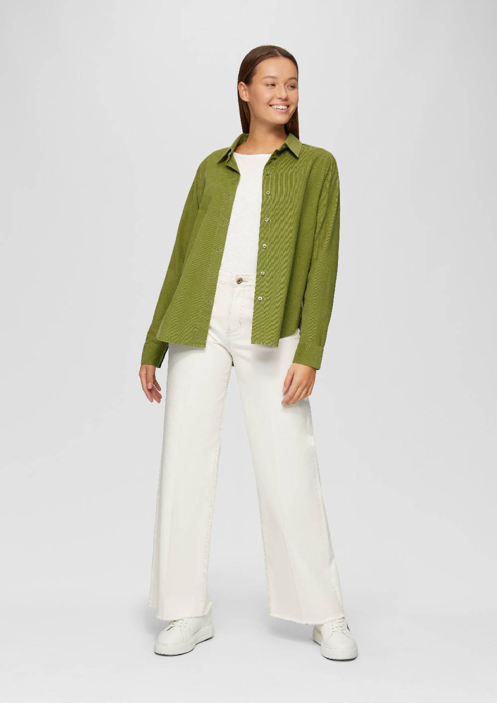 S.Oliver Cordbluse im Relaxed Fit mit Naht-Details Kostenloser Versand international