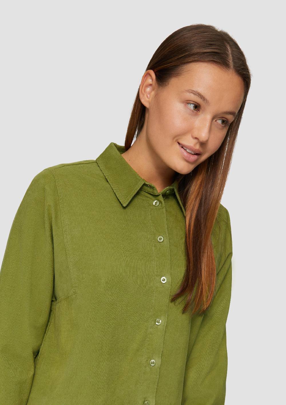 S.Oliver Cordbluse im Relaxed Fit mit Naht-Details Kostenloser Versand international