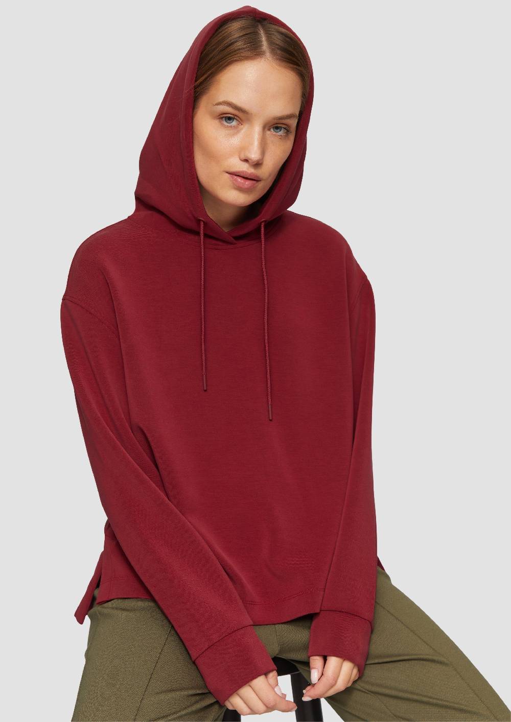 S.Oliver Hoodie aus Scuba im Relaxed Fit zollfrei