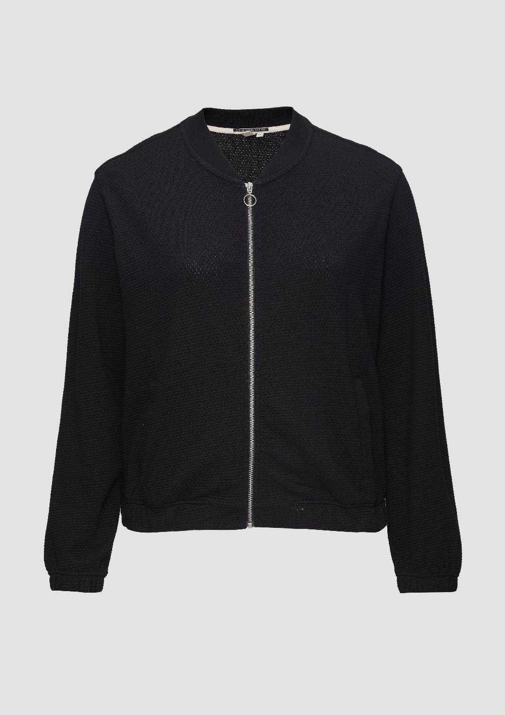 S.Oliver Strukturierter Sweat-Blouson aus Baumwollmix 50% Rabatt für begrenzte Zeit