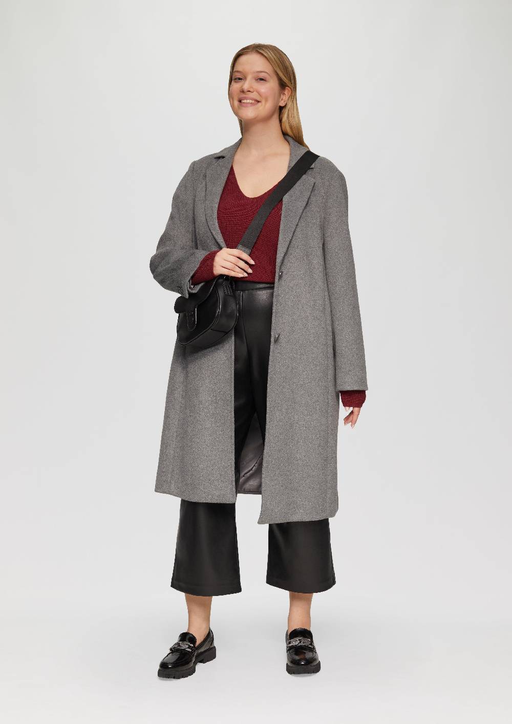 S.Oliver Strickpullover mit V-Ausschnitt im Loose Fit Blitzverkäufe