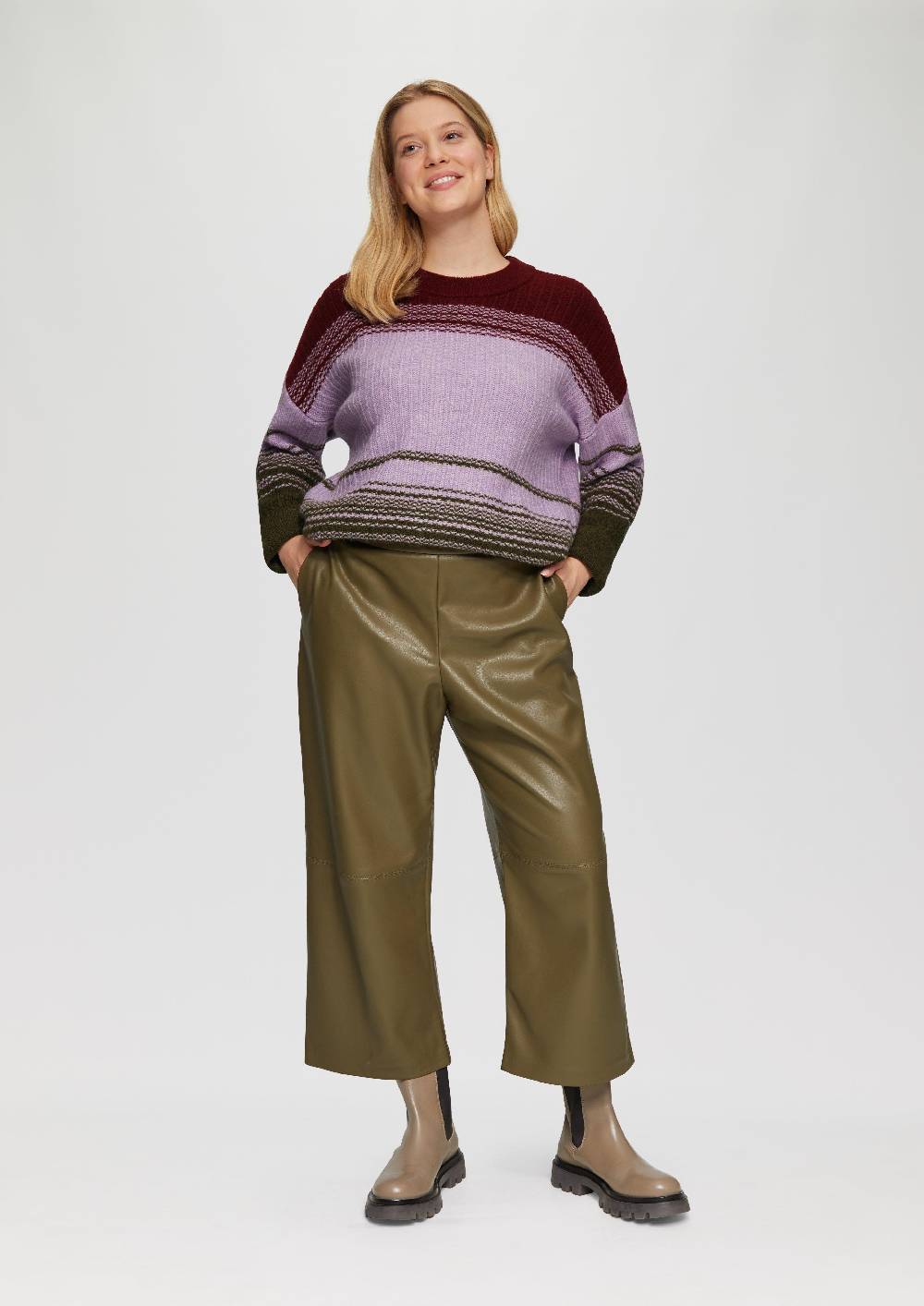 S.Oliver Gestreifter Strickpullover im Relaxed Fit Kostenloser Versand