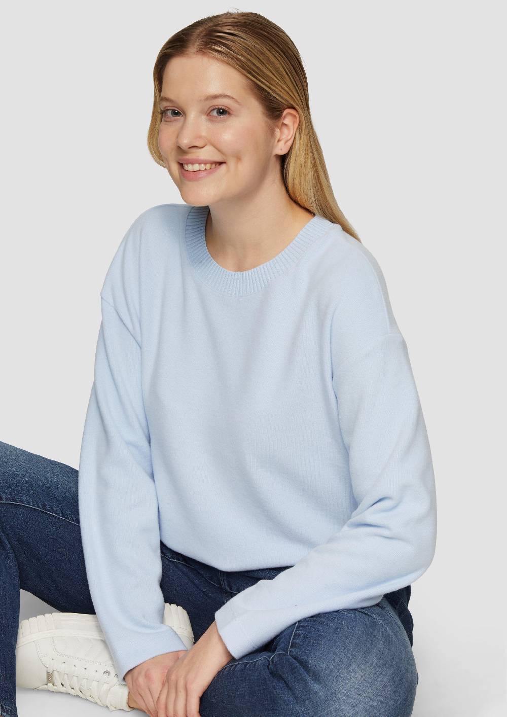 S.Oliver Weiches Sweatshirt mit überschnittenen Schultern Sonderangebot