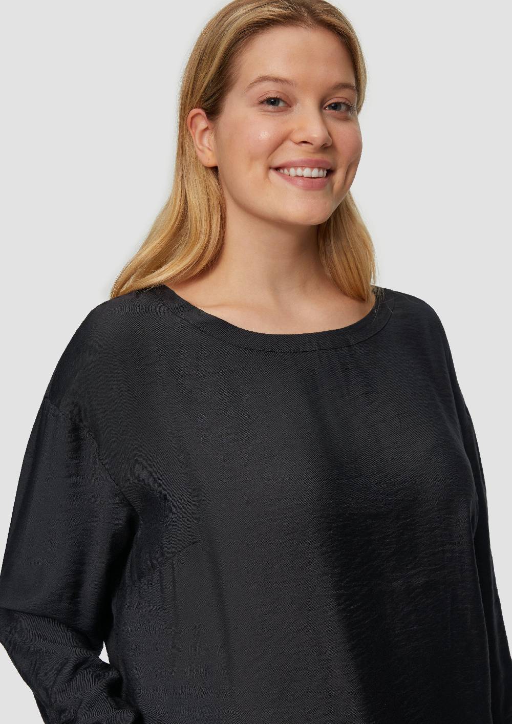 S.Oliver Viskose-Bluse mit elastischem Saum Günstig kaufen