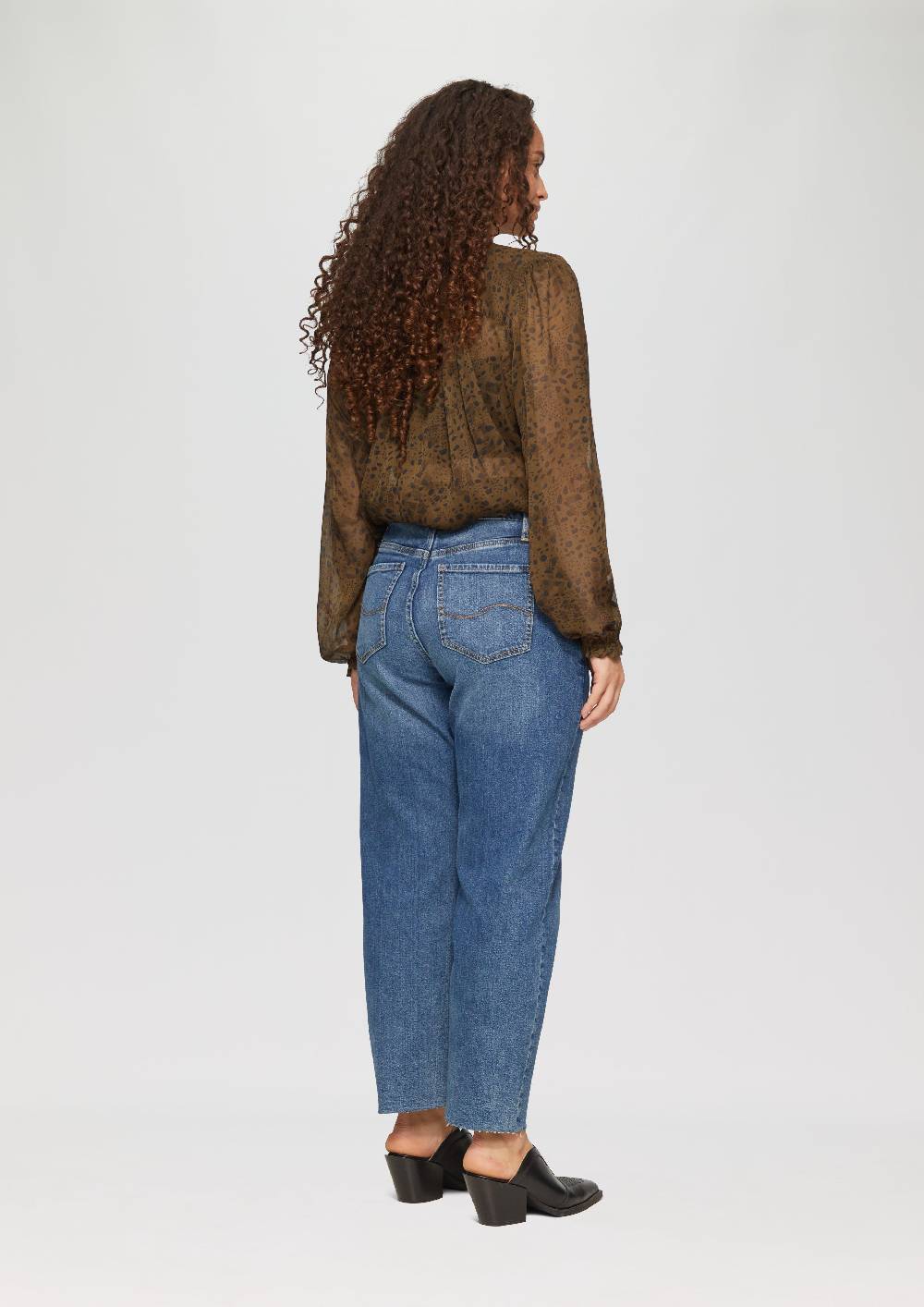 S.Oliver Leicht transparente Chiffonbluse mit Puffärmeln Osterangebot