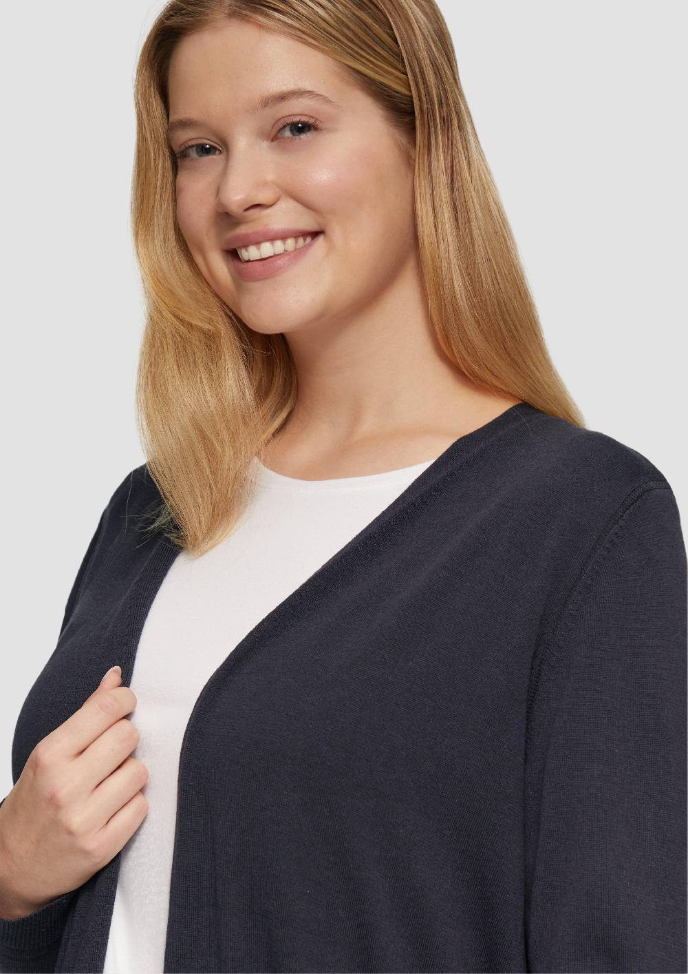 S.Oliver Cardigan aus Viskose-Baumwollmix Heißer Verkauf