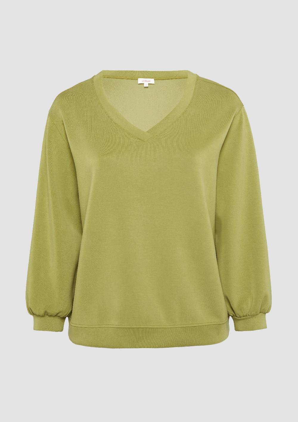 S.Oliver Scuba-Sweatshirt mit V-Ausschnitt Neueste Mode