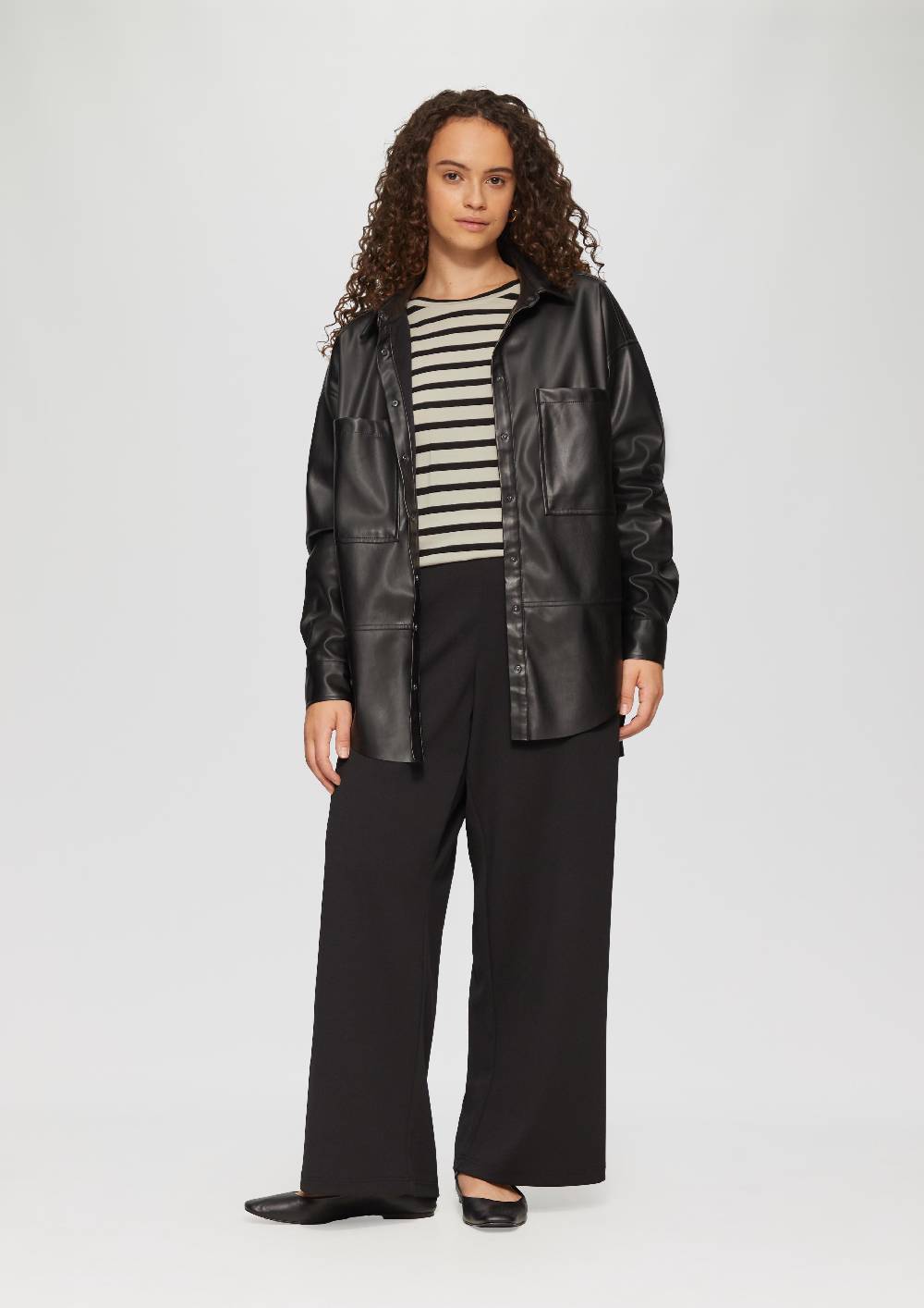S.Oliver Cropped Langarmshirt aus Lyocellmix Online Outlet