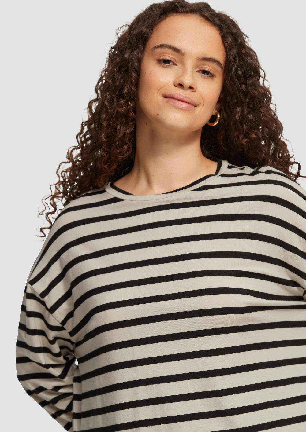 S.Oliver Cropped Langarmshirt aus Lyocellmix Online Outlet