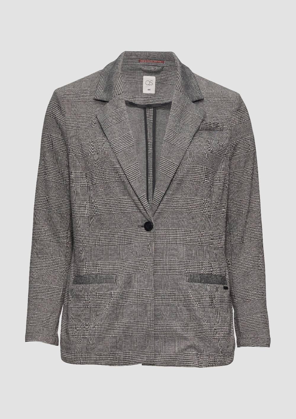 S.Oliver Gemusterter Blazer aus Interlock-Jersey Zeitlich begrenztes Angebot