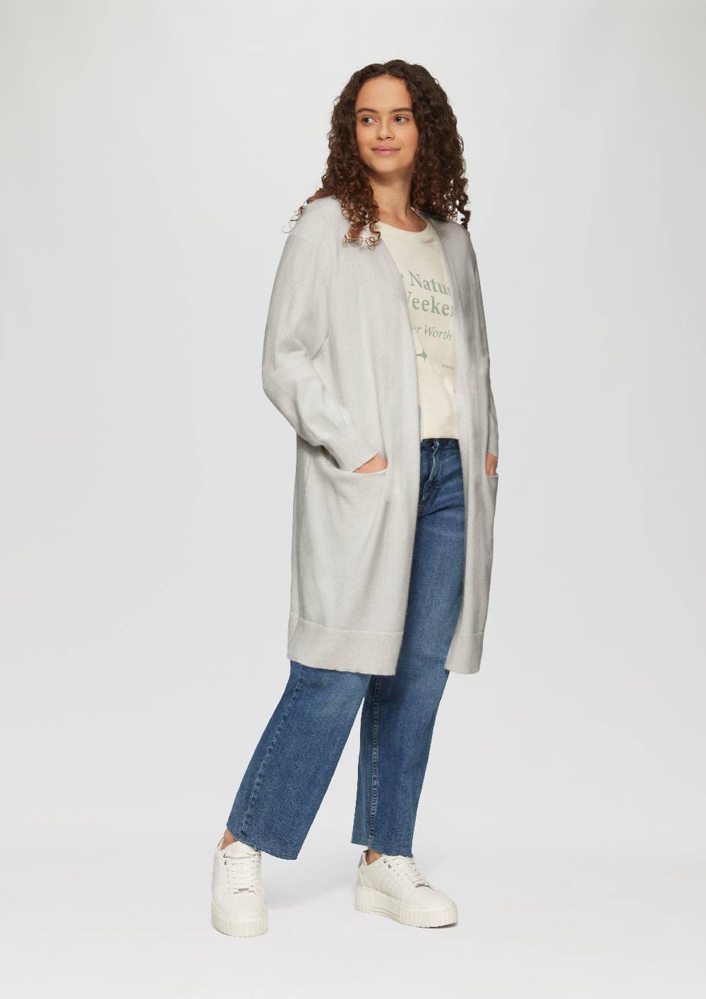 S.Oliver Lange Strickjacke aus Viskosemix Neuheiten