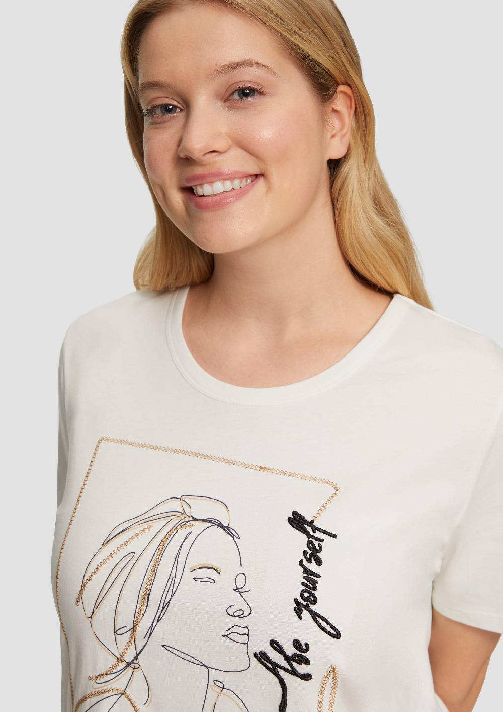 S.Oliver T-Shirt mit Stickerei-Artwork Bestseller